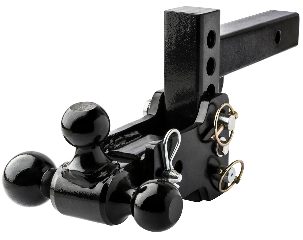 - with Pin and Clip - 2-Inch Drop - Black Prime Steel 18112 Black Ball Mount 